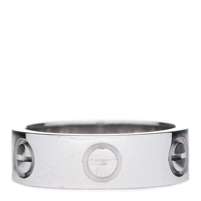 Cartier 18K White Gold 5.5mm LOVE Ring 49 4.75 1 of 5