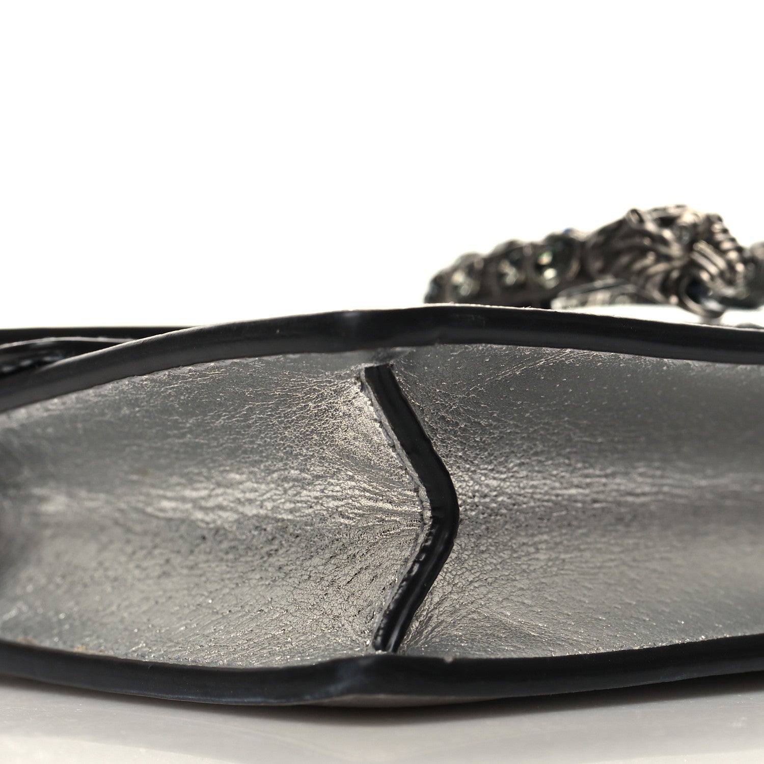 Gucci Metallic Calfskin Super Mini Dionysus Shoulder Bag Silver 8 of 9
