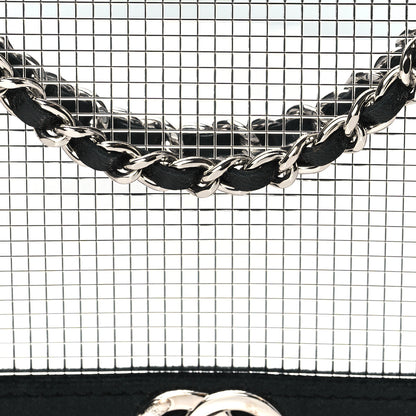 Chanel Velvet Mirror Embellished Boy Wallet On Chain WOC Argent 9 of 12