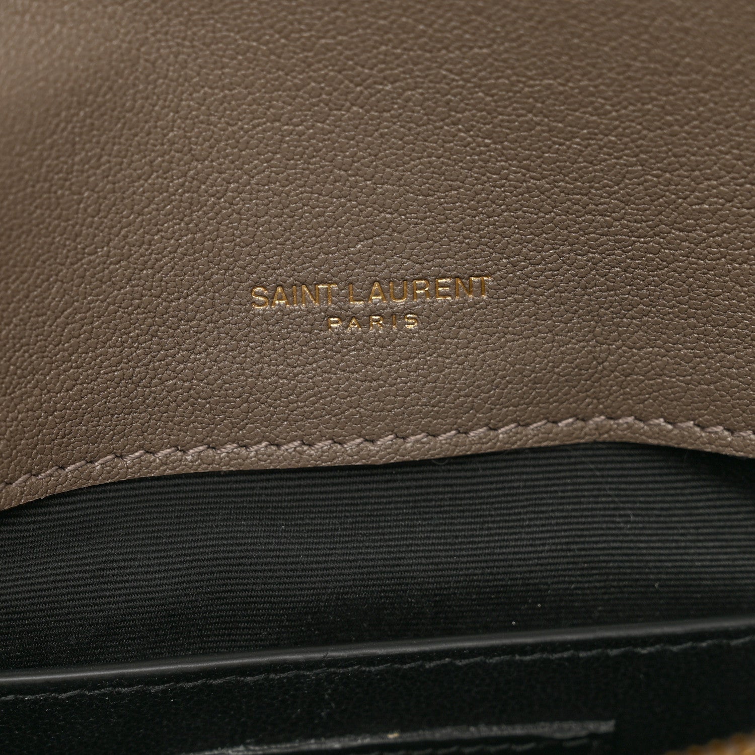 Saint Laurent Sheepskin Matelasse Chevron Monogram Medium College Bag Greyish Brown 8 of 11