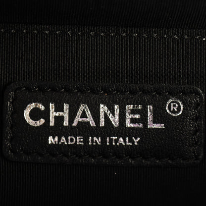Chanel Iridescent Goatskin Quilted Medium Boy Flap Purple 6 of 7