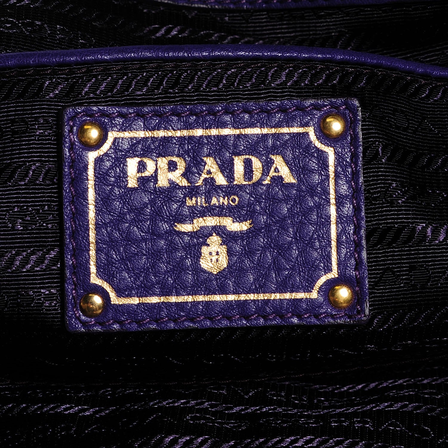 Prada Vitello Daino Side Zip Shopping Tote Viola 7 of 10