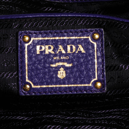 Prada Vitello Daino Side Zip Shopping Tote Viola 7 of 10