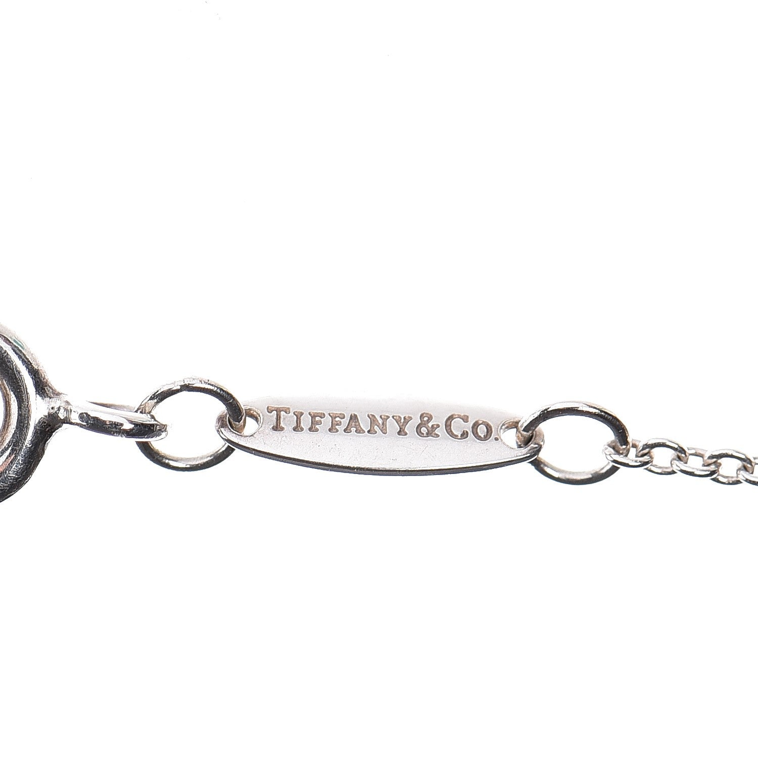 Tiffany Sterling Silver Diamond .10ct Elsa Peretti Diamonds by the Yard Pendant Necklace 7 of 9