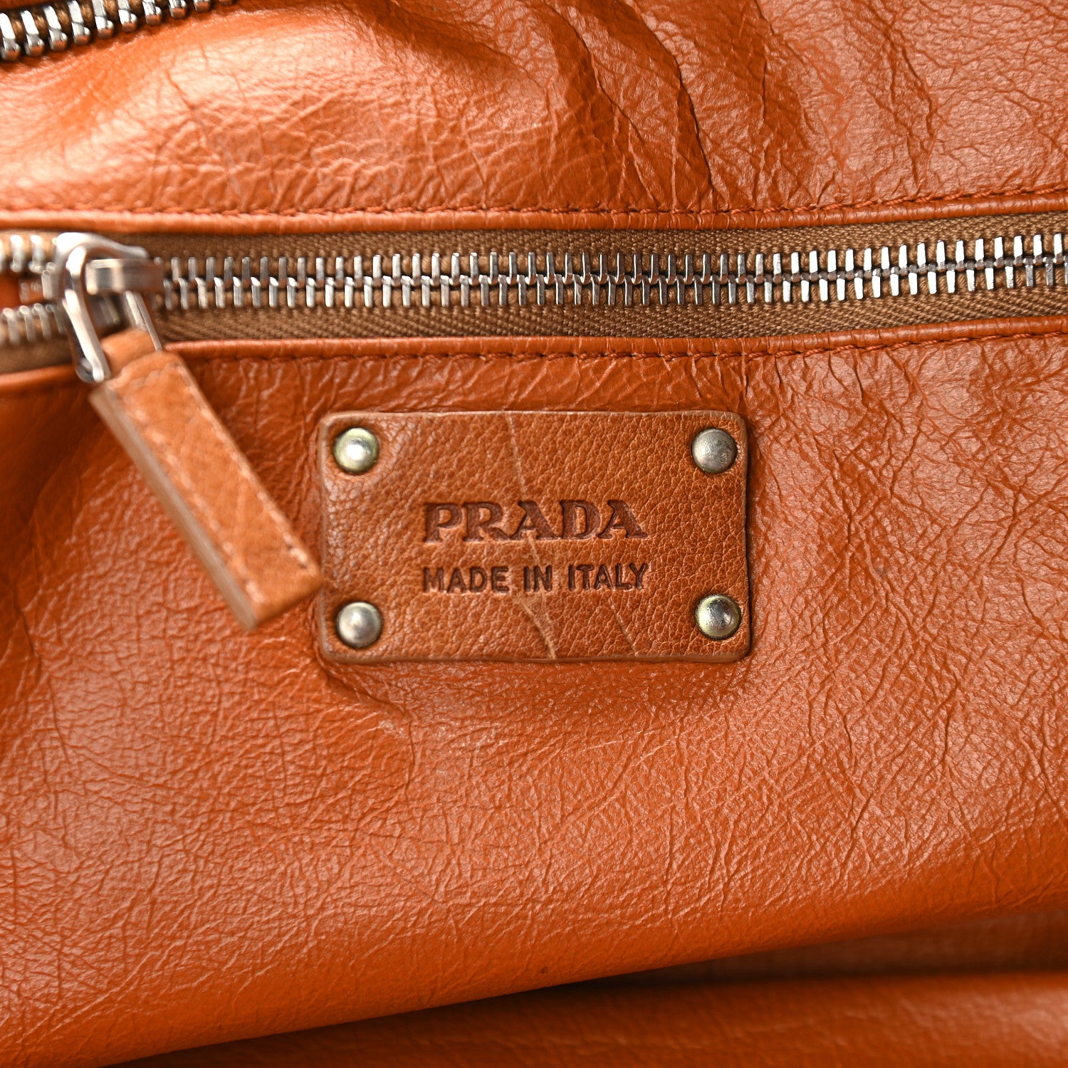 Prada Washed Buffalo Bag Cuoio 898214 – FASHIONPHILE