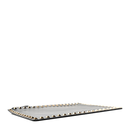Valentino Garavani Pebbled Calfskin Large Rockstud Zip Pouch Black 3 of 10