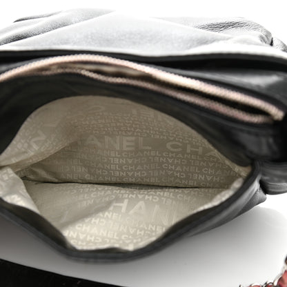Chanel Lambskin Lax Accordion Hobo Black Pink 6 of 15