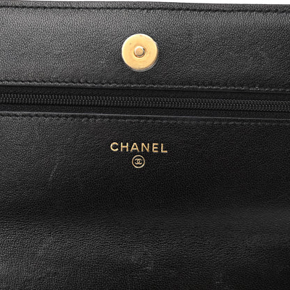 Chanel Lambskin Quilted Chanel 19 Wallet On Chain WOC Black 6 of 15