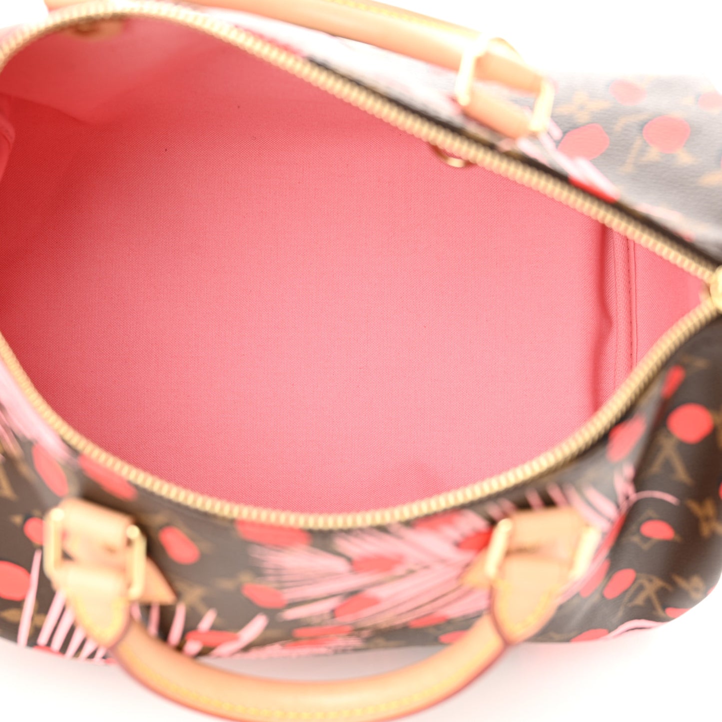 Monogram Jungle Dots Speedy 30 Sugar Pink Poppy