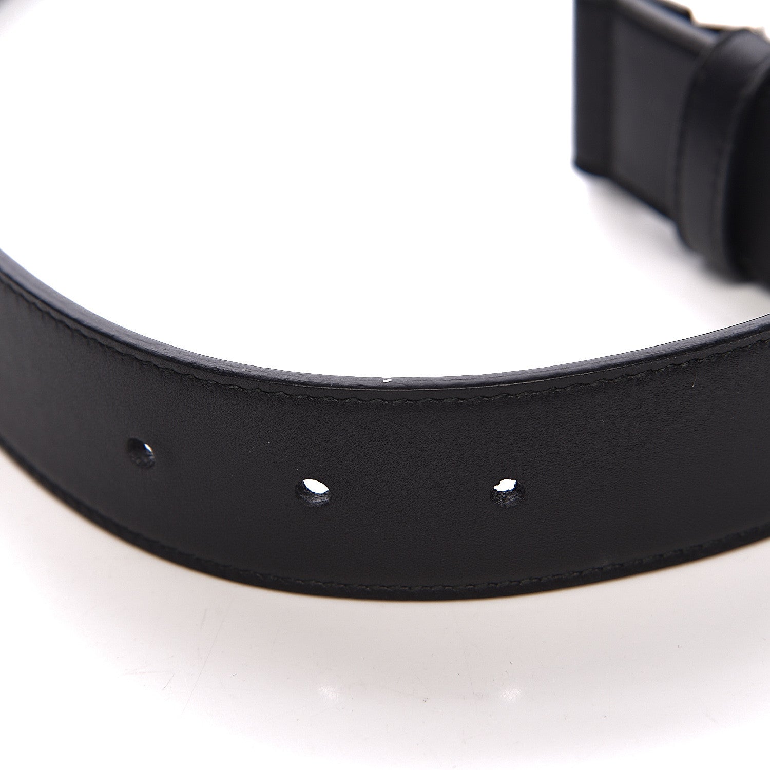 Gucci Calfskin Crystal Square G Madelyn Belt 85 34 Black 7 of 7