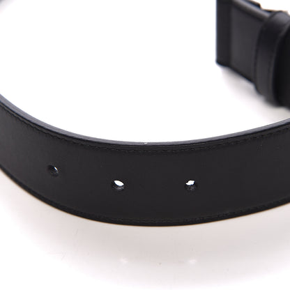 Gucci Calfskin Crystal Square G Madelyn Belt 85 34 Black 7 of 7
