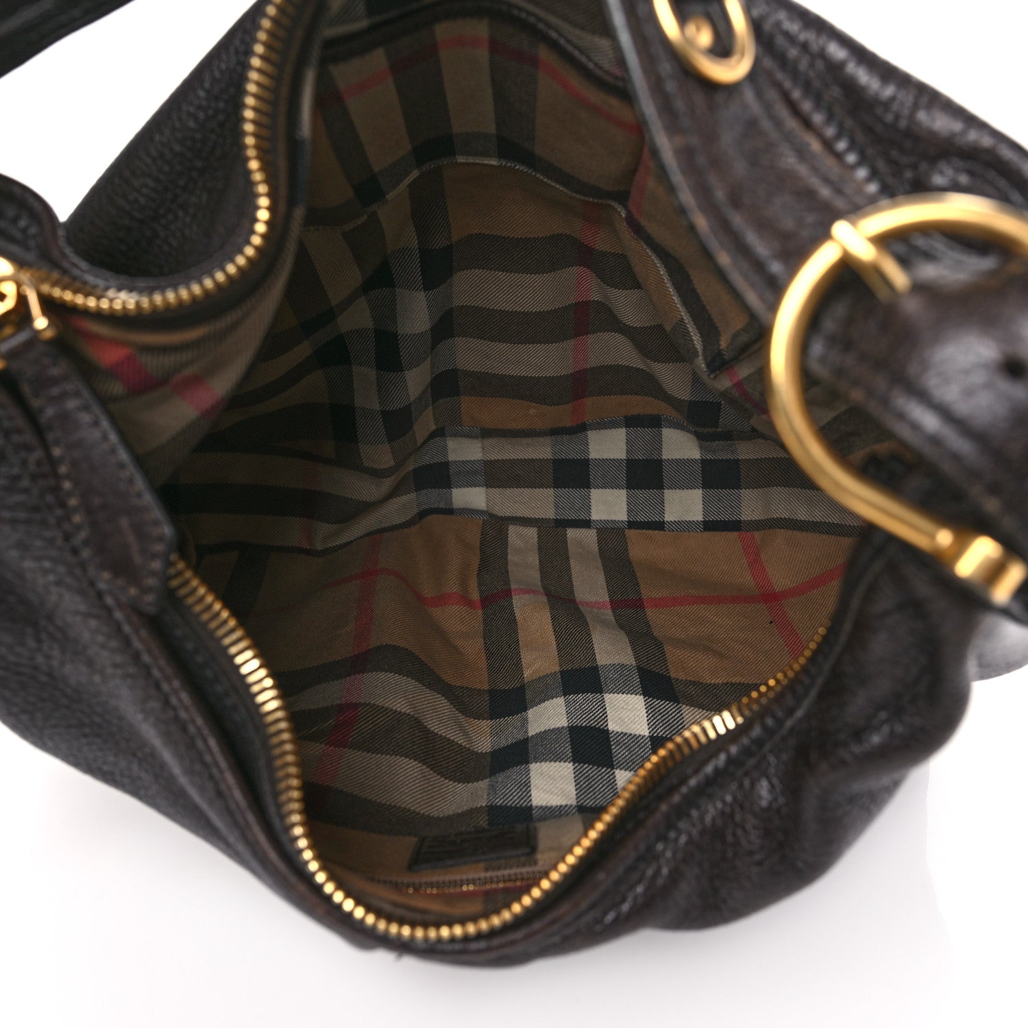 Burberry Calfskin Malika Hobo Dark Brown 5 of 11