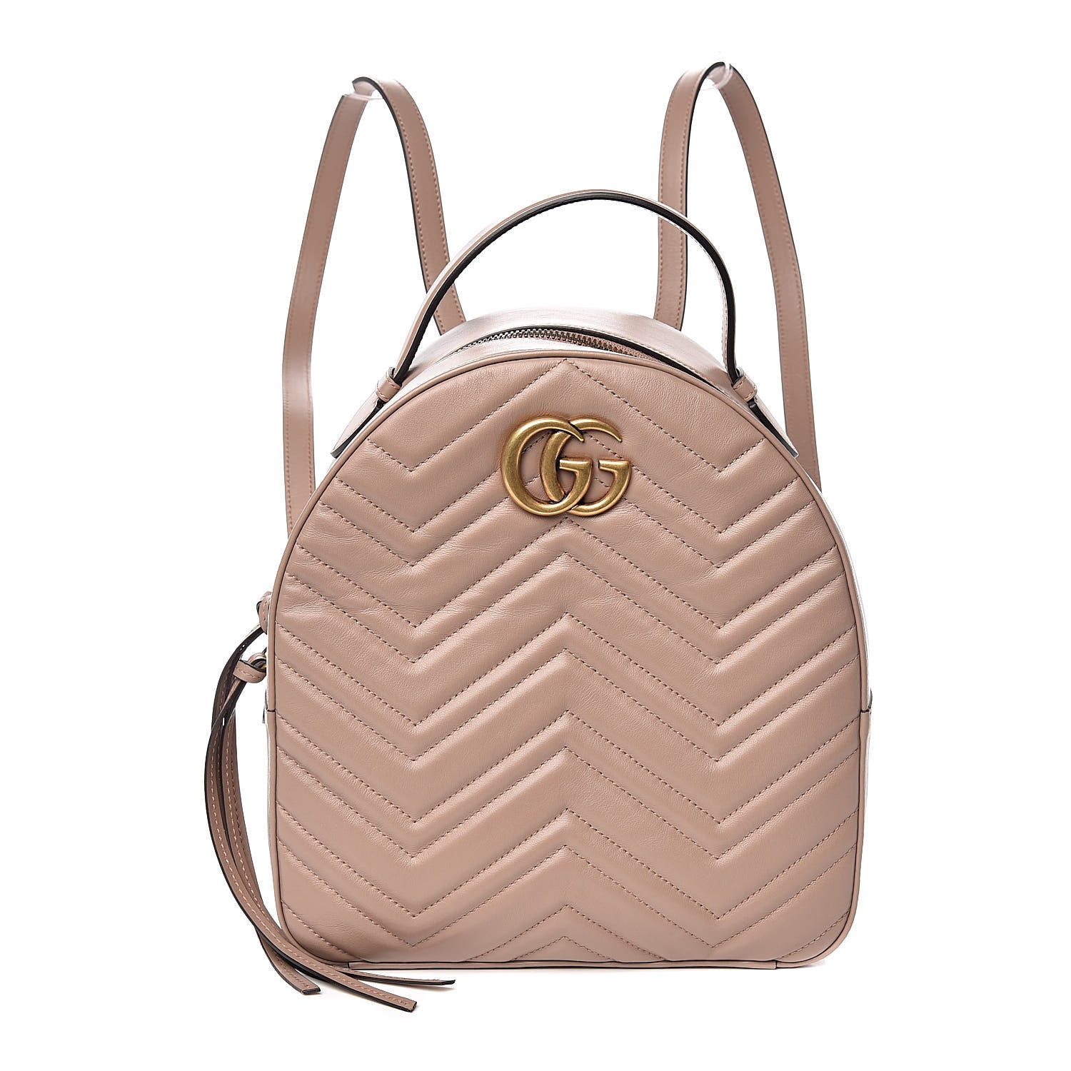 Gucci Calfskin Matelasse GG Marmont Backpack Porcelain Rose 1 of 10