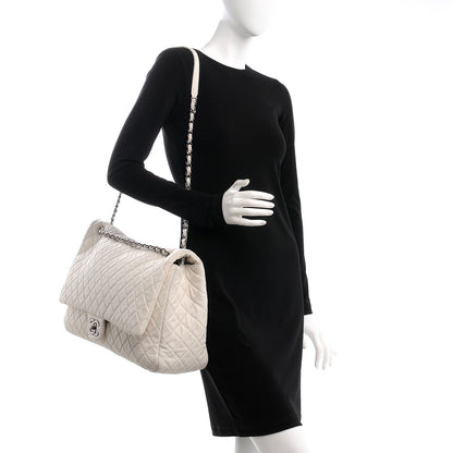 Chanel Calfskin Quilted XXL Travel Flap Bag White 2 of 12