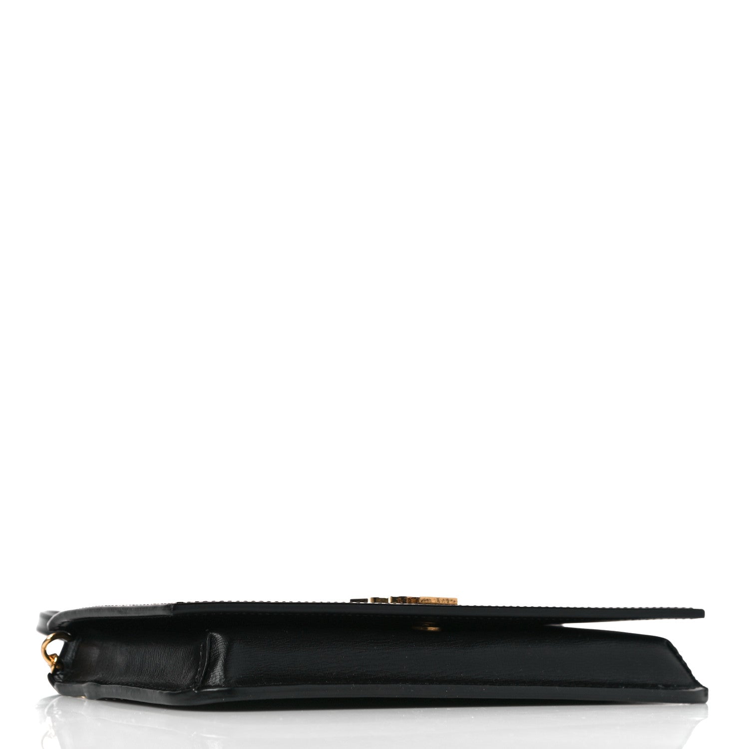 Saint Laurent Smooth Calfskin Monogram Phone Holder Crossbody Black 4 of 10