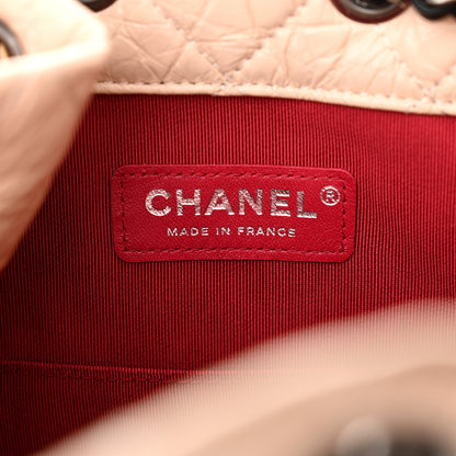 Chanel Aged Calfskin Quilted Gabrielle Backpack Beige Black 6 of 10