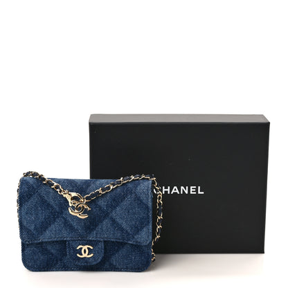 Chanel Denim Printed Belt Bag Dark Blue 11 of 11