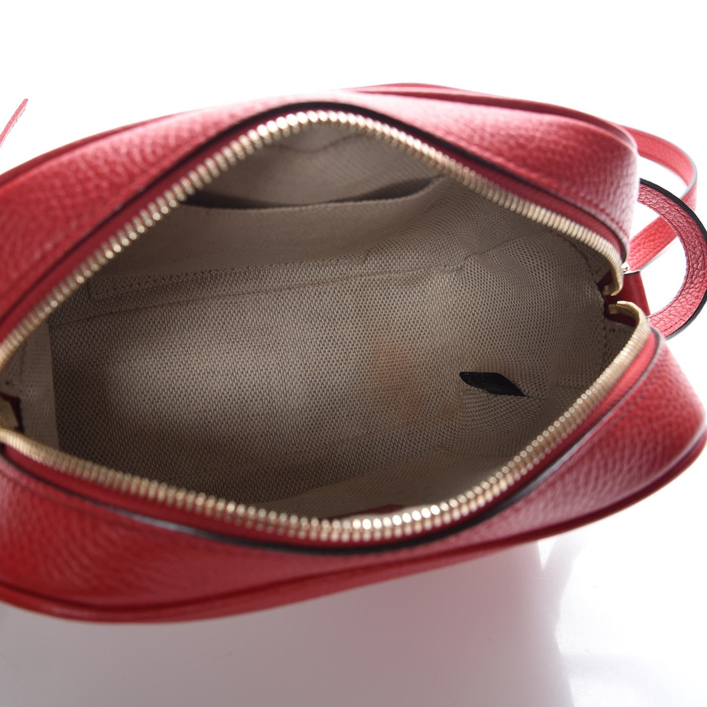 Pebbled Calfskin Small Soho Disco Bag Vibrant Red