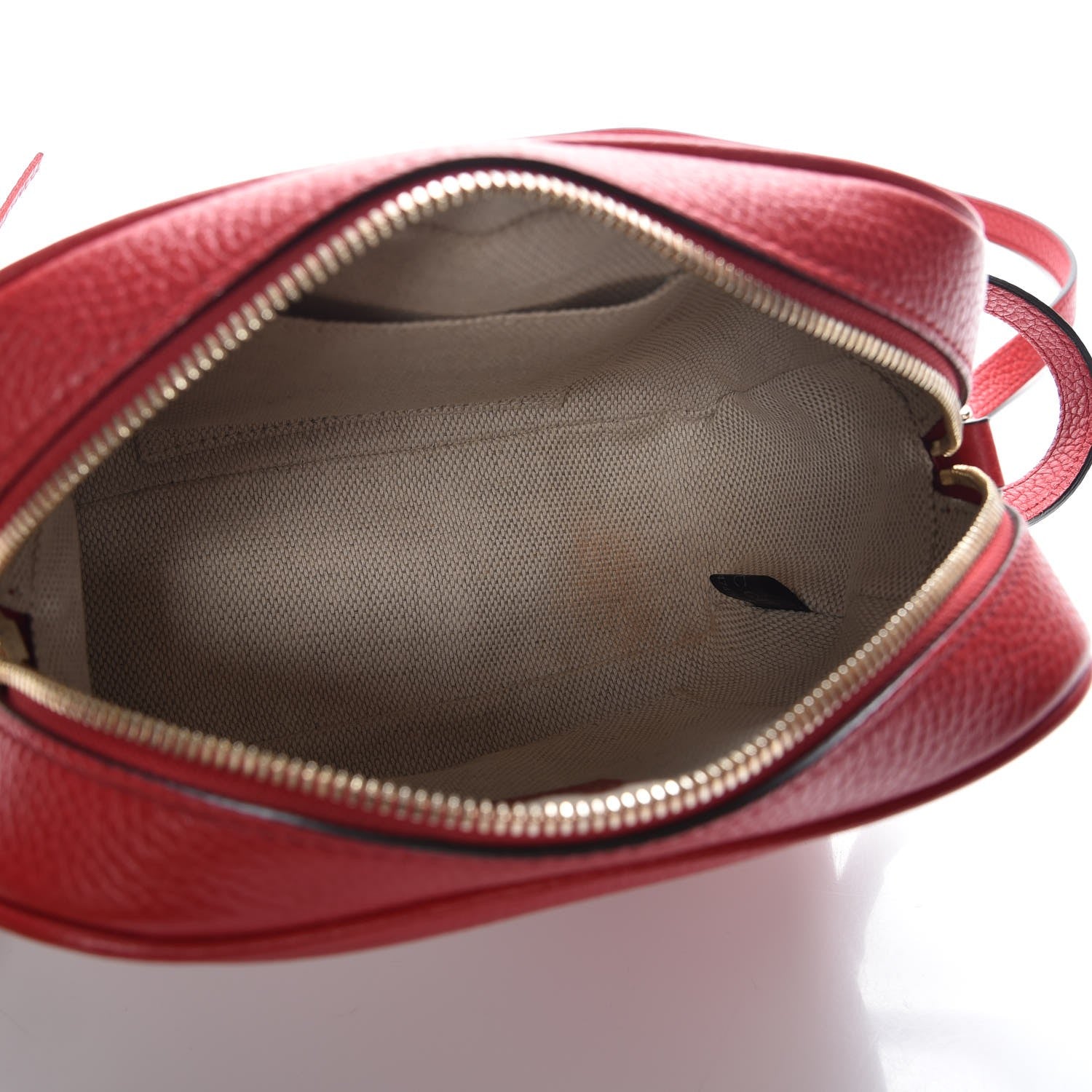 Gucci Pebbled Calfskin Small Soho Disco Bag Vibrant Red 5 of 7