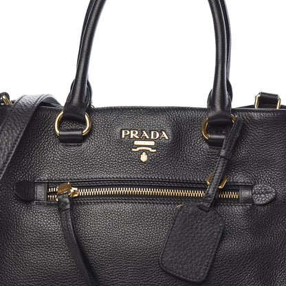 Prada Vitello Phenix Shopping Bag Black 8 of 10