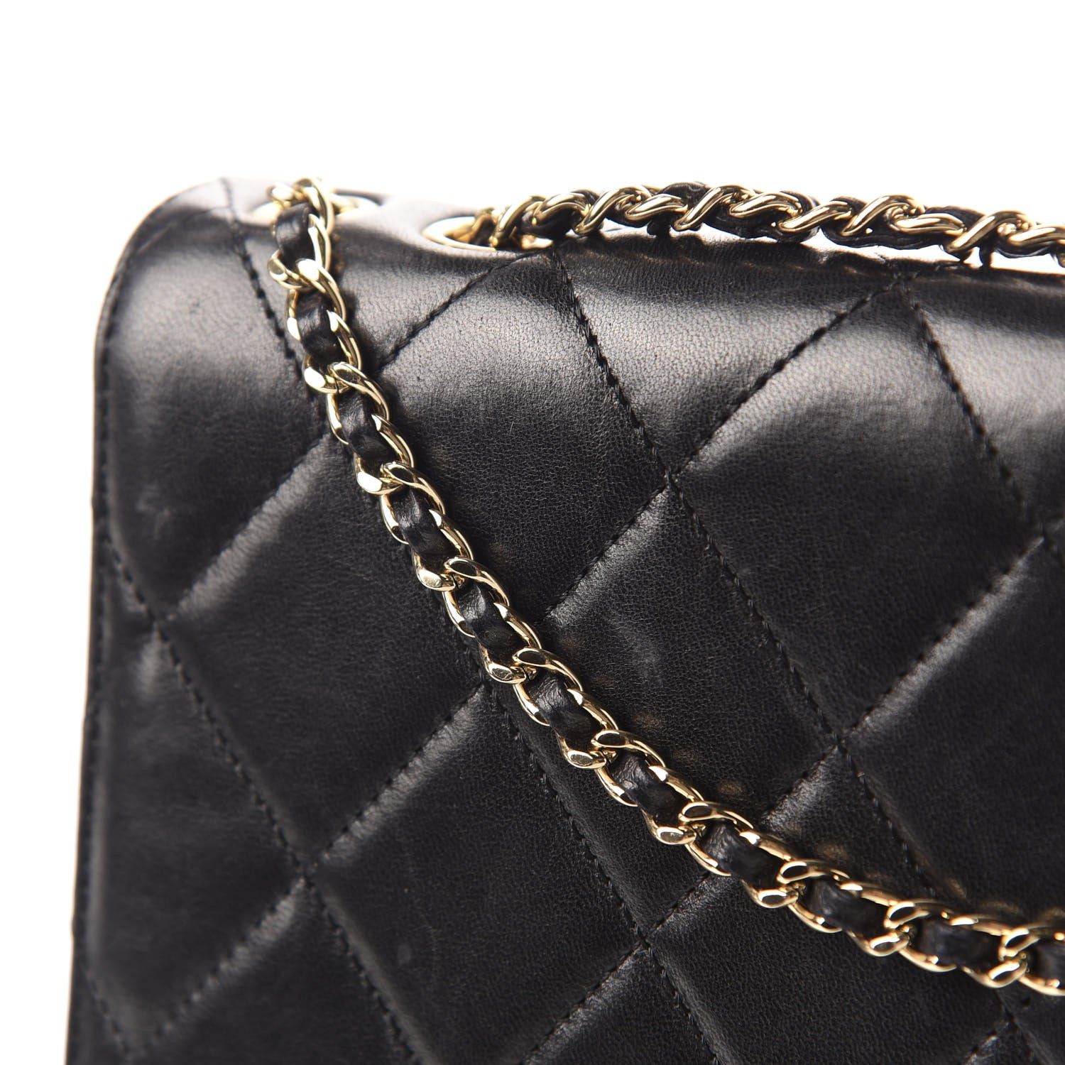 Chanel Lambskin Quilted Medium Golden Class Flap Black 8 of 14