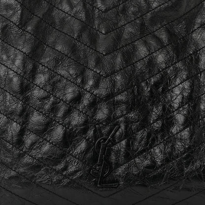 Saint Laurent Crinkled Calfskin Matelasse Monogram Niki Shoulder Bag Black 8 of 12