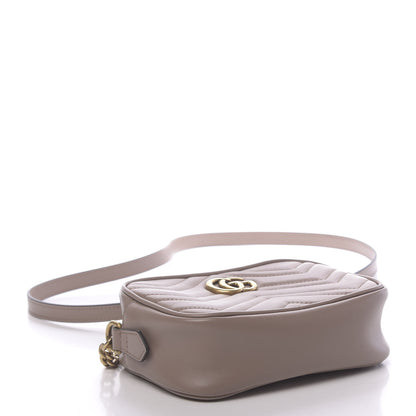 Gucci Calfskin Matelasse Mini GG Marmont Chain Shoulder Bag Porcelain Rose 4 of 12