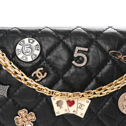 Chanel Aged Calfskin Quilted Casino 2.55 Reissue 225 Flap Black 8 of 10