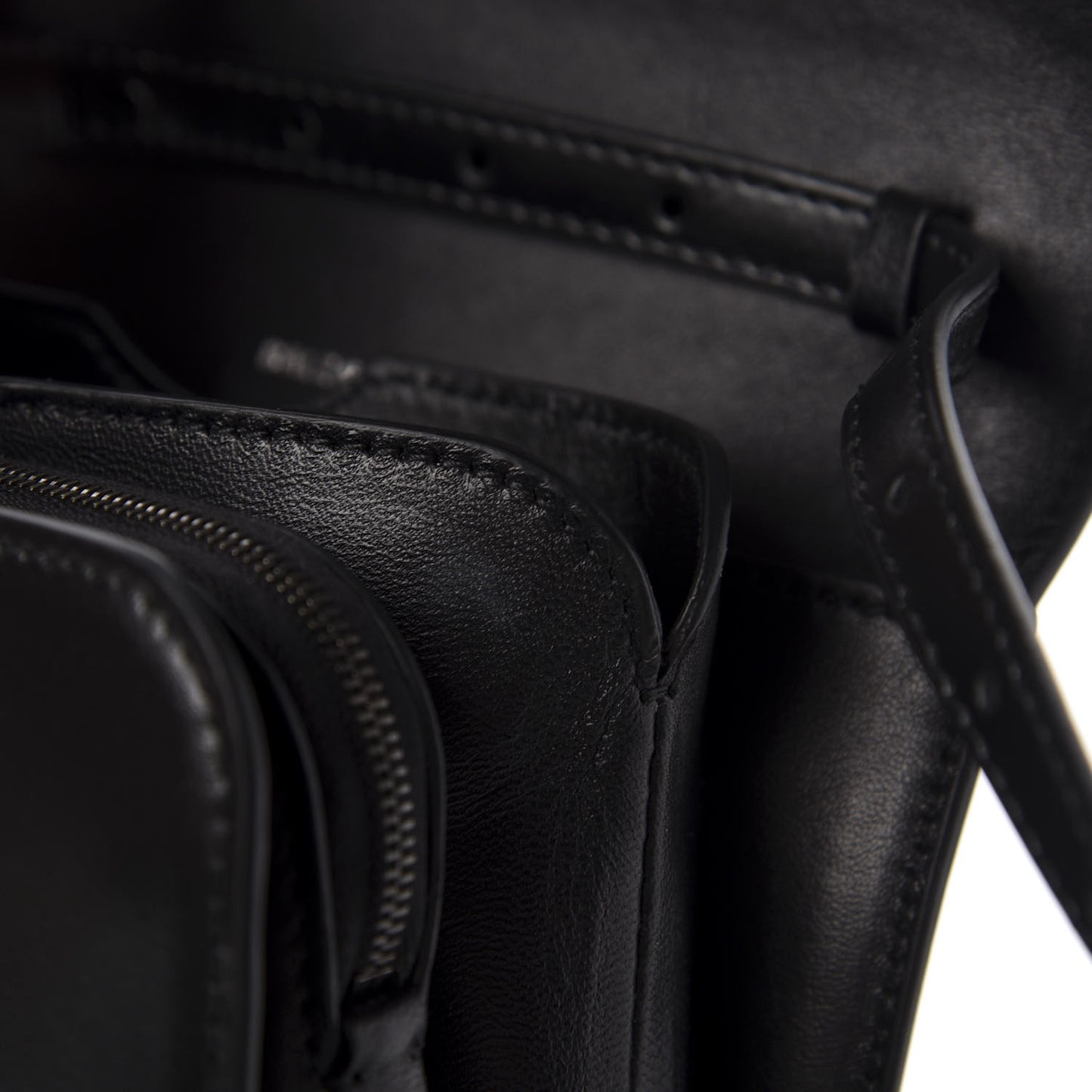 Shiny Box Calfskin Small B Bag Black