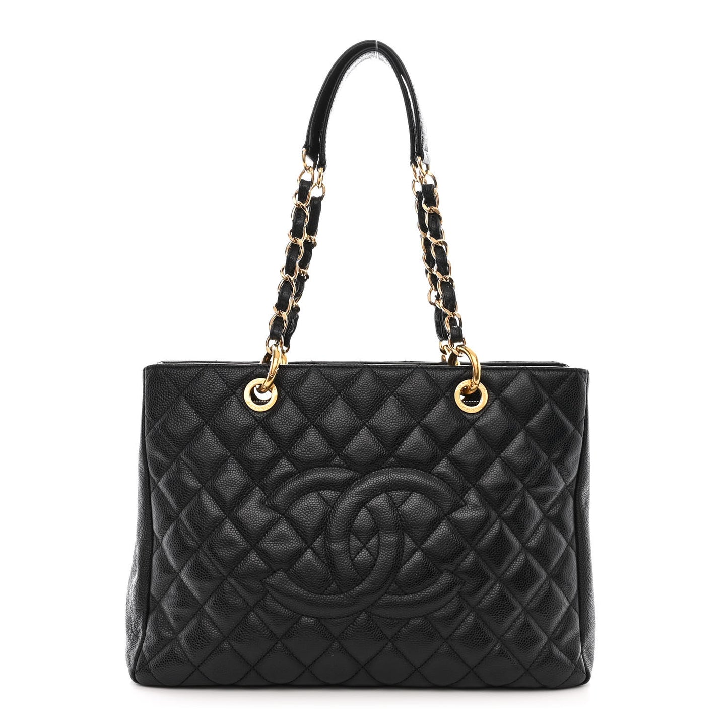 Caviar Quilted Grand Shopping Tote GST Black