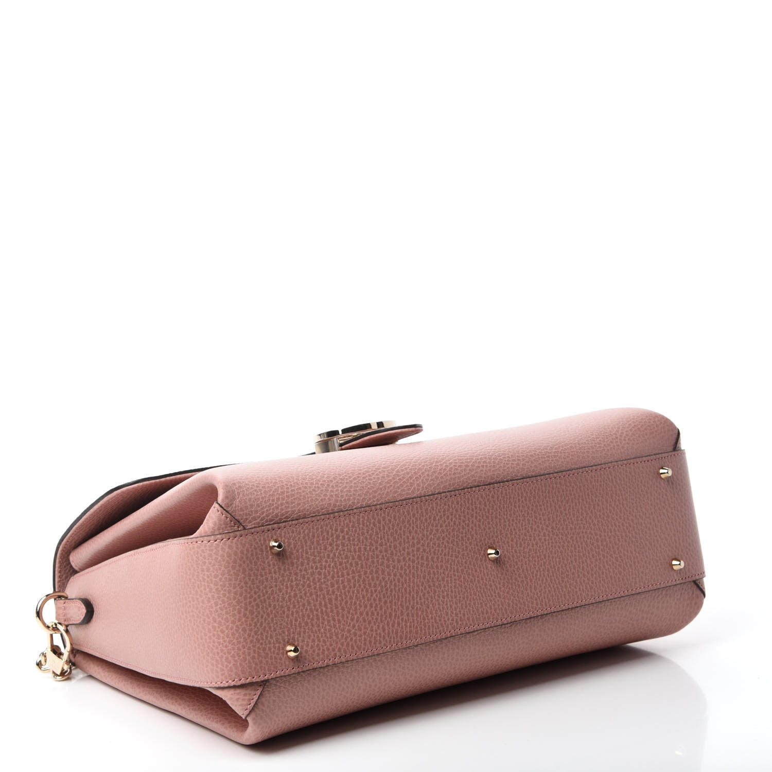 Gucci Dollar Calfskin Medium Interlocking G Top Handle Shoulder Bag Soft Pink 4 of 10