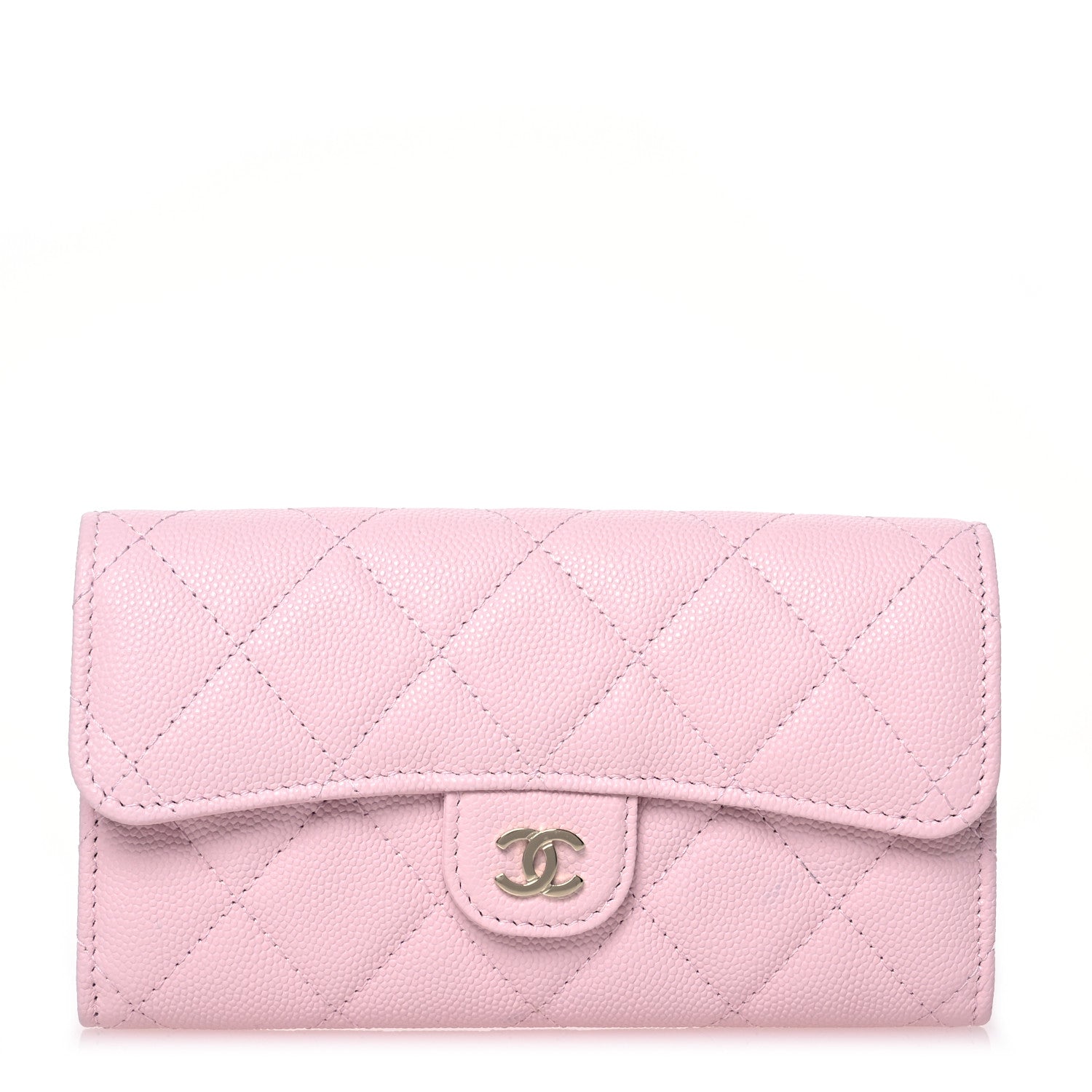 Chanel Caviar Quilted Medium Flap Wallet Light Pink 1 of 15