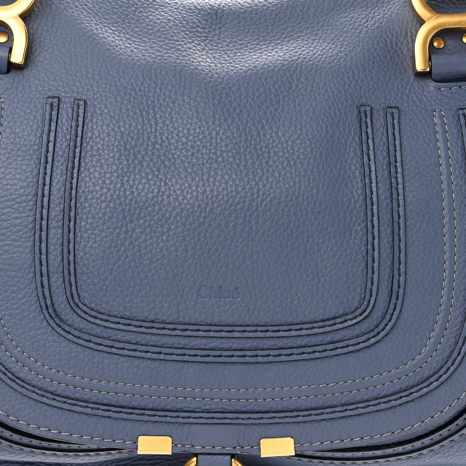 Chloe Calfskin Medium Marcie Satchel Street Blue 8 of 12