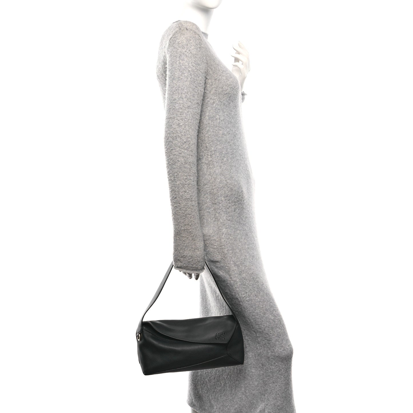 Calfskin Puzzle Hobo Black