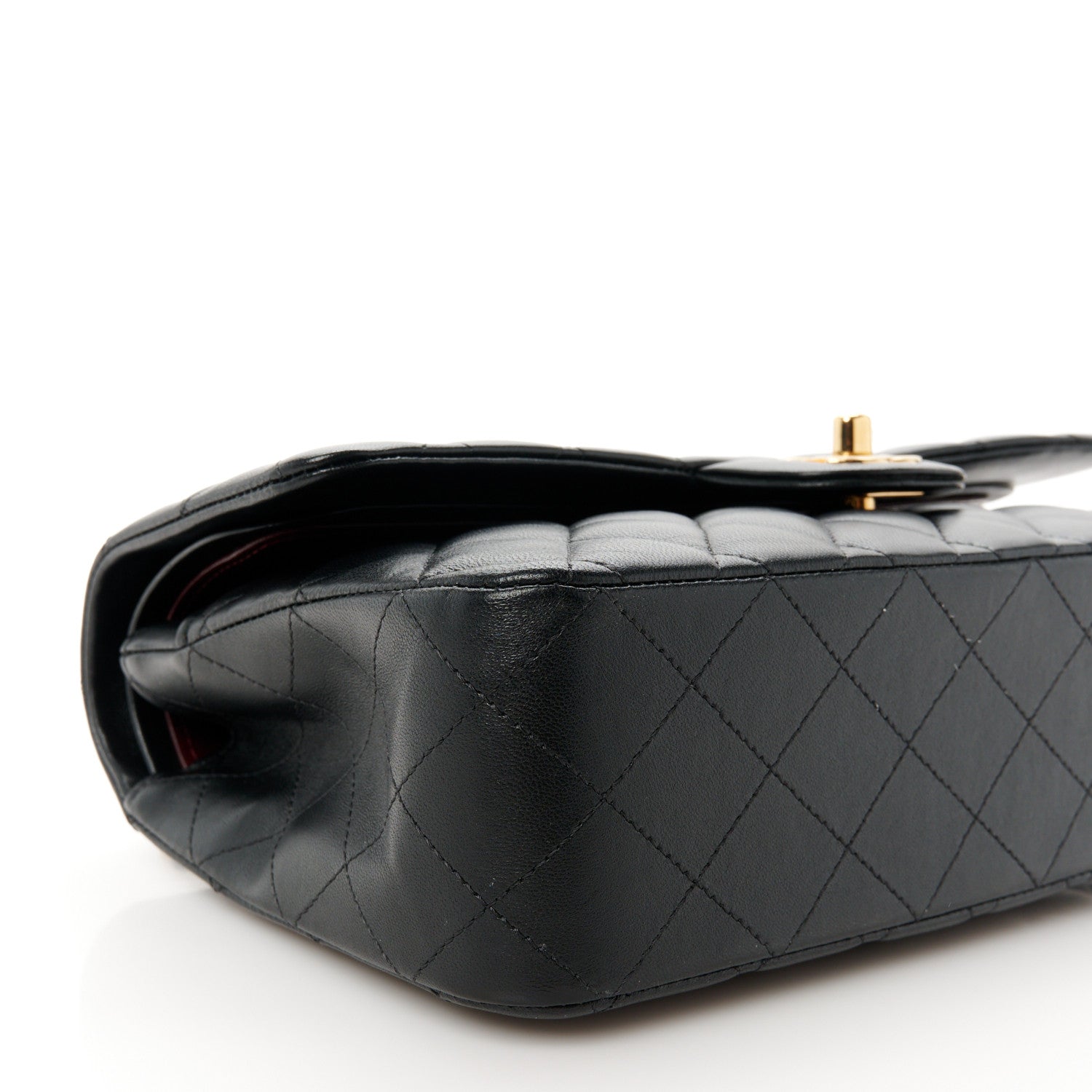 Chanel Lambskin Quilted Medium Double Flap Black 11 of 12