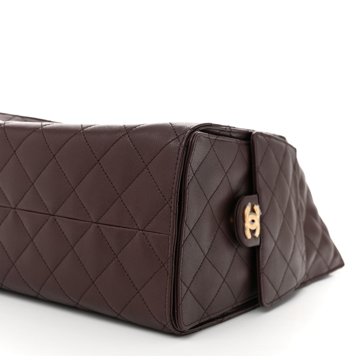 Caviar Quilted Medium Chanel 25 Handbag Dark Brown