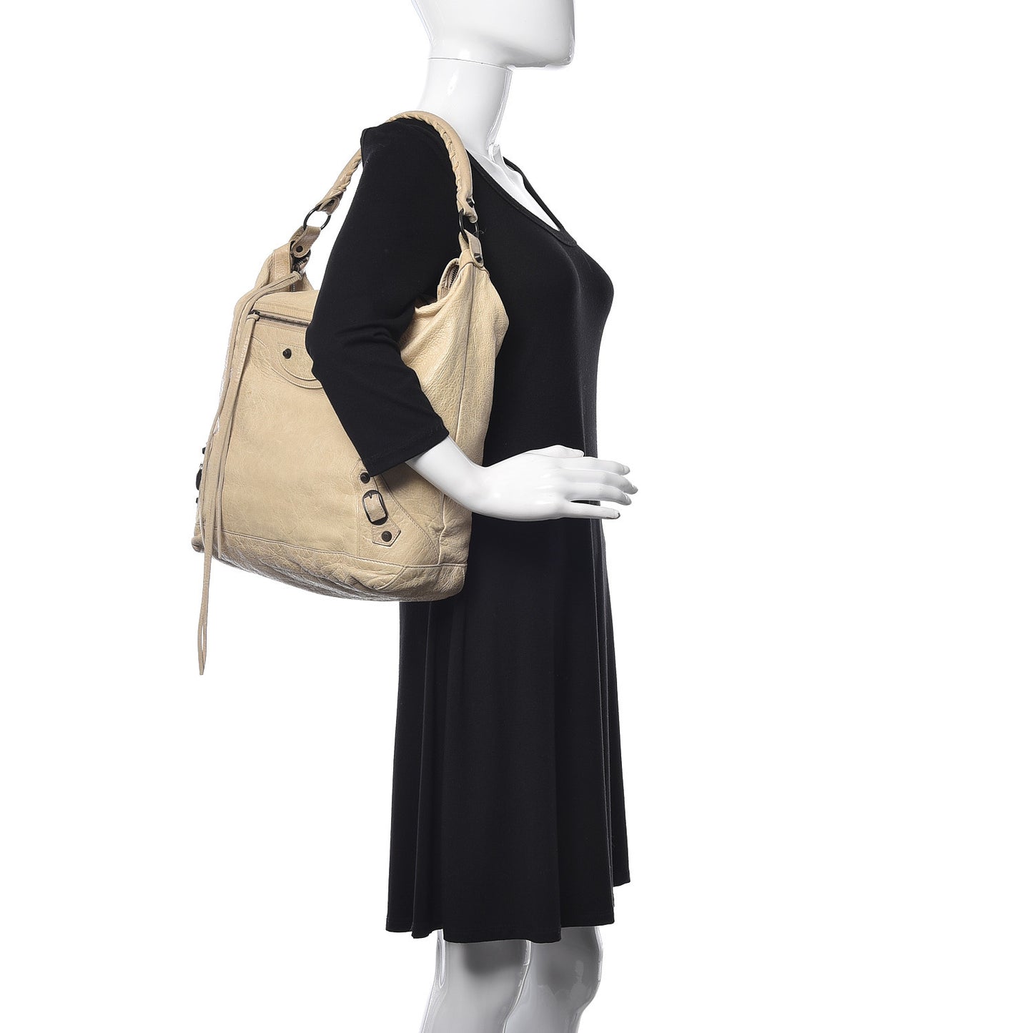 Agneau Classic Hardware Day Hobo Praline