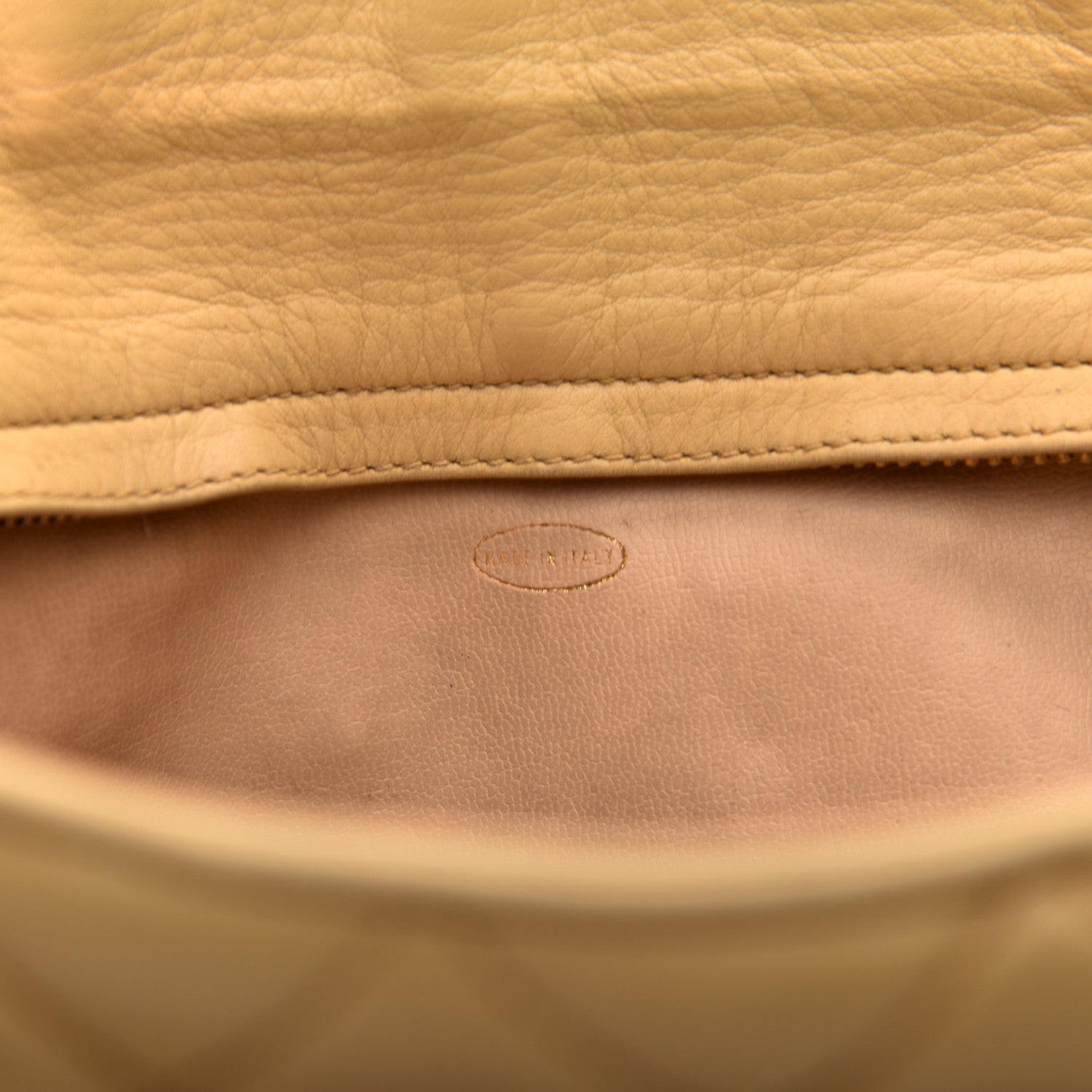 Chanel Lambskin Quilted Shopping Tote Beige 9 of 10