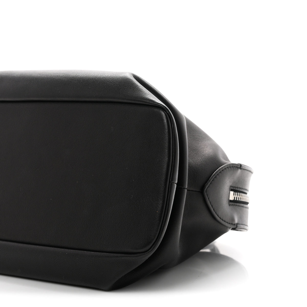 The Row Polished Saddle Calfskin Agnes 12 Black 16 of 17