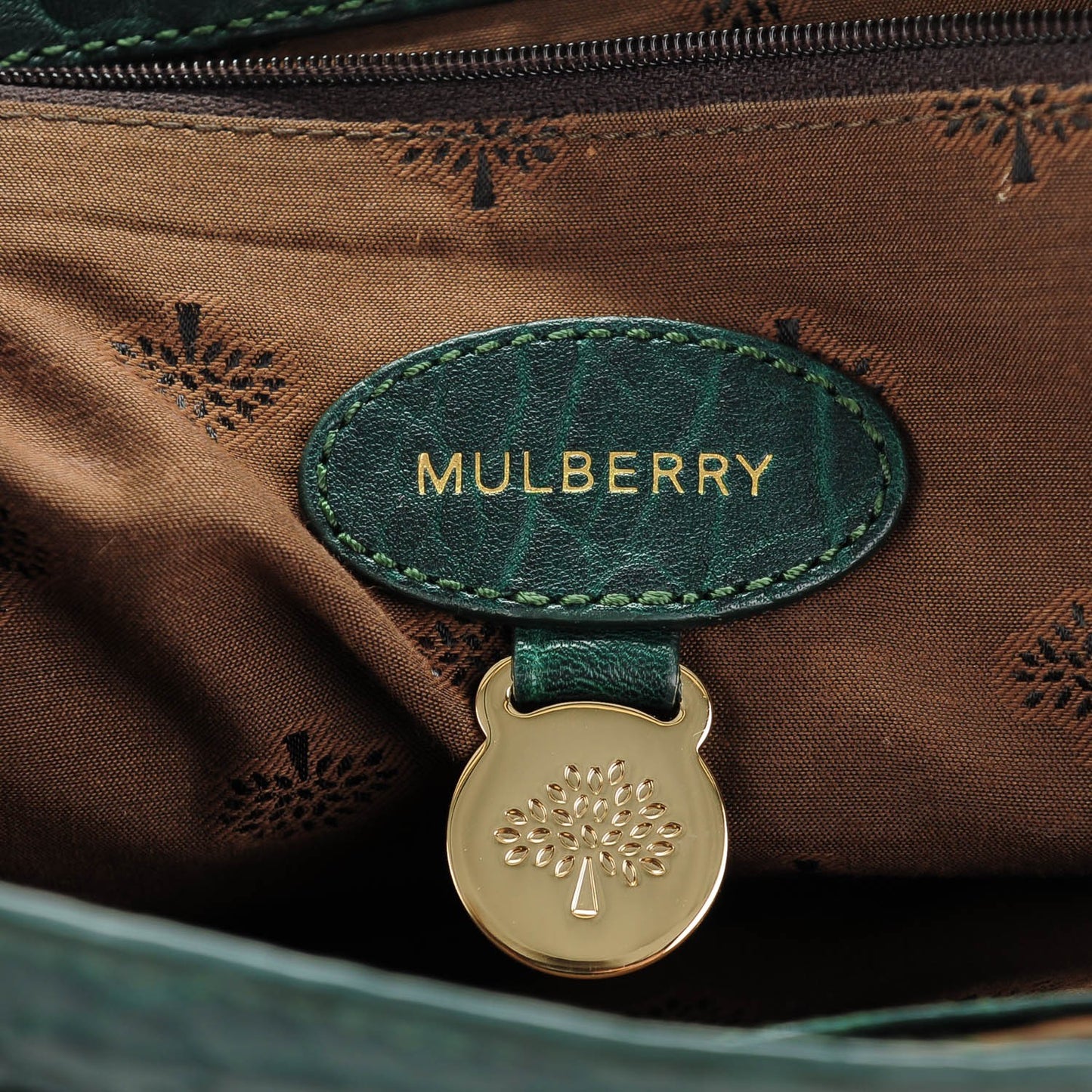 Shrunken Calfskin Medium Alexa Pheasant Green