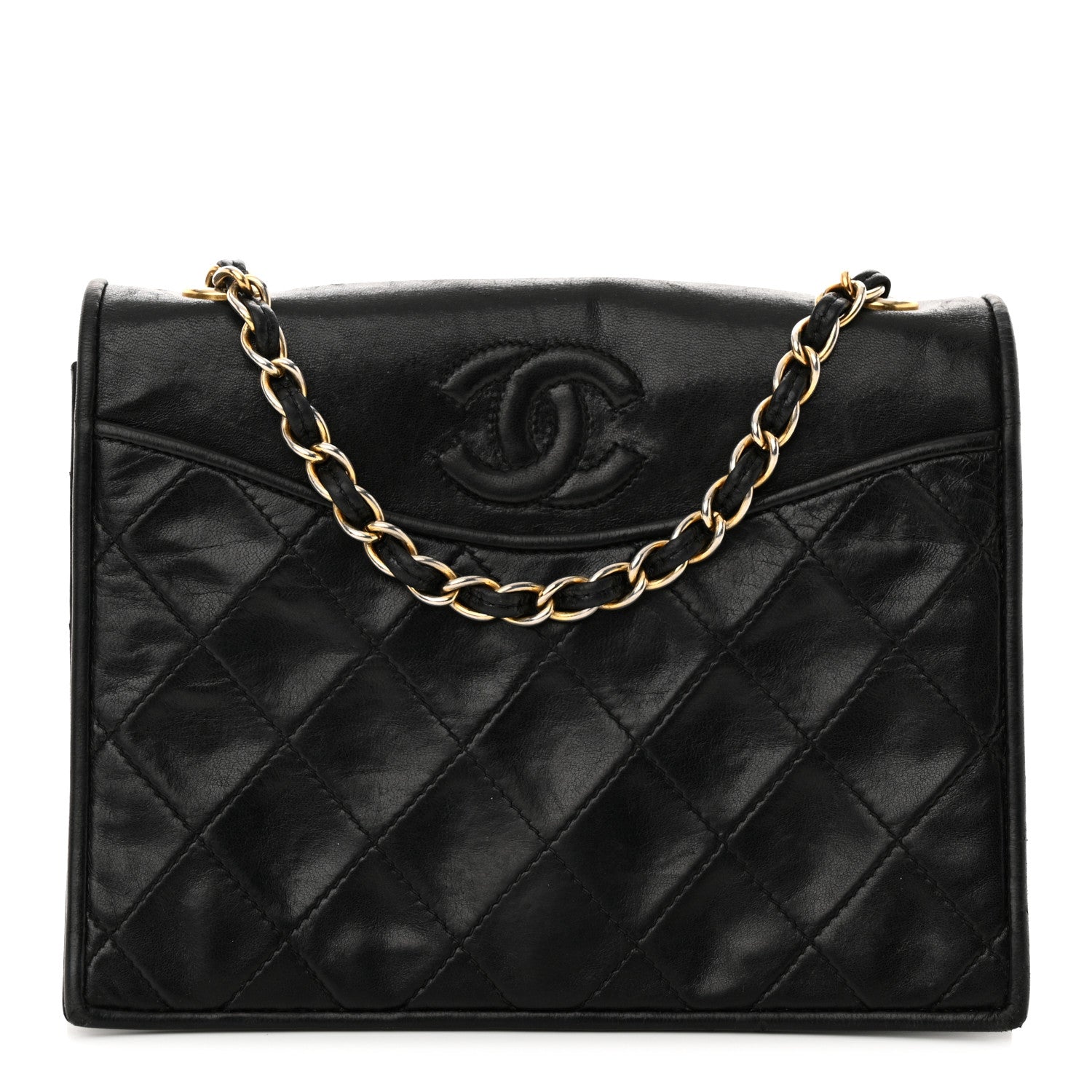 Chanel Lambskin Quilted CC Small Single Flap Black 1 of 19