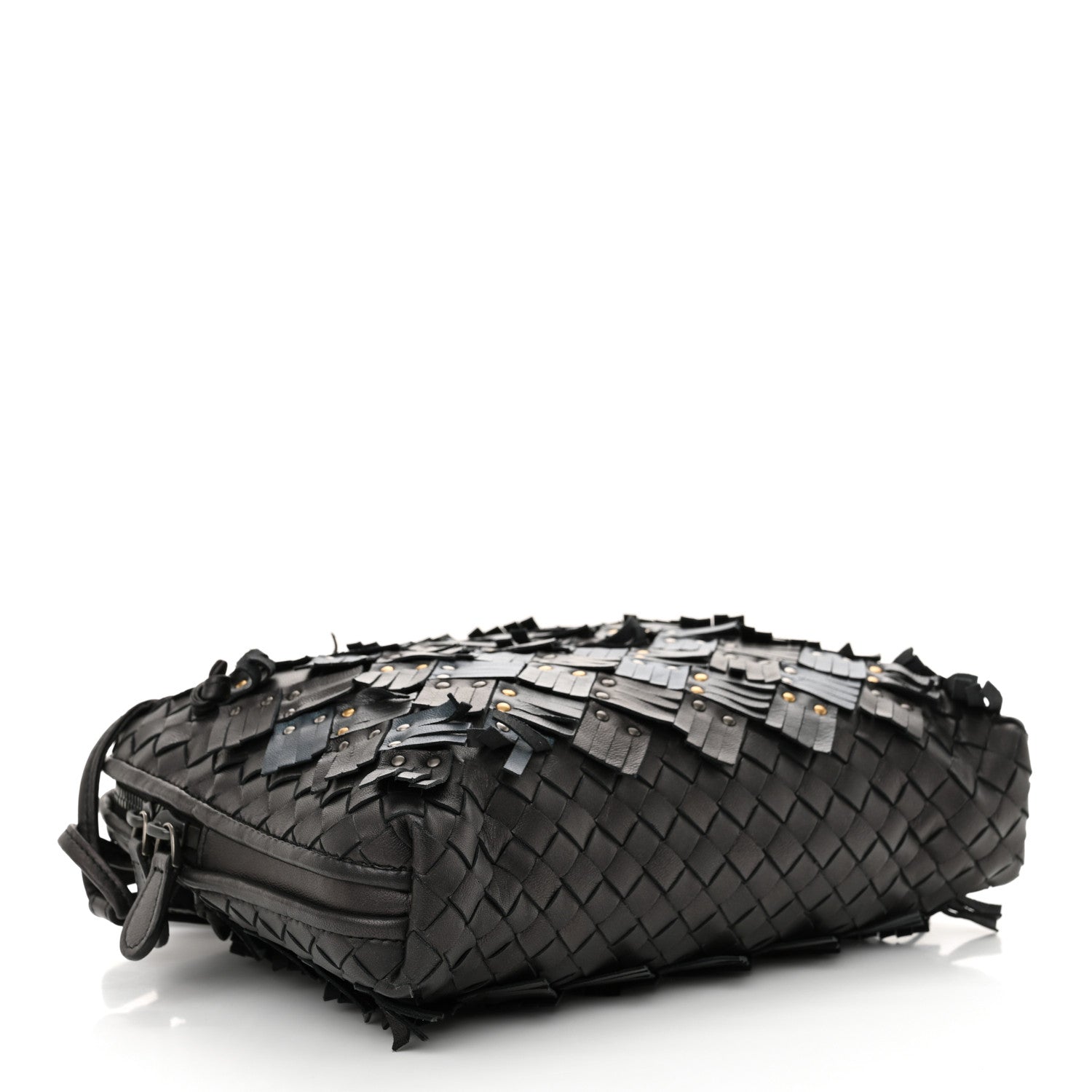 Bottega Veneta Nappa Intrecciato Fringe Studded Nodini Crossbody Messenger Multicolor 4 of 10