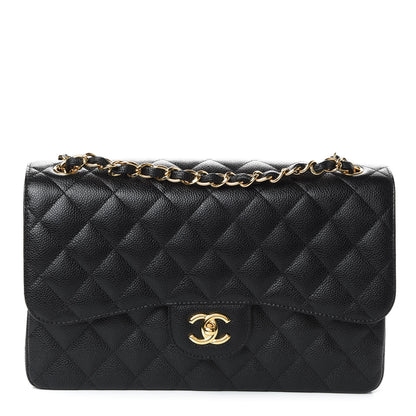 Chanel Caviar Quilted Jumbo Double Flap Black 1 of 10