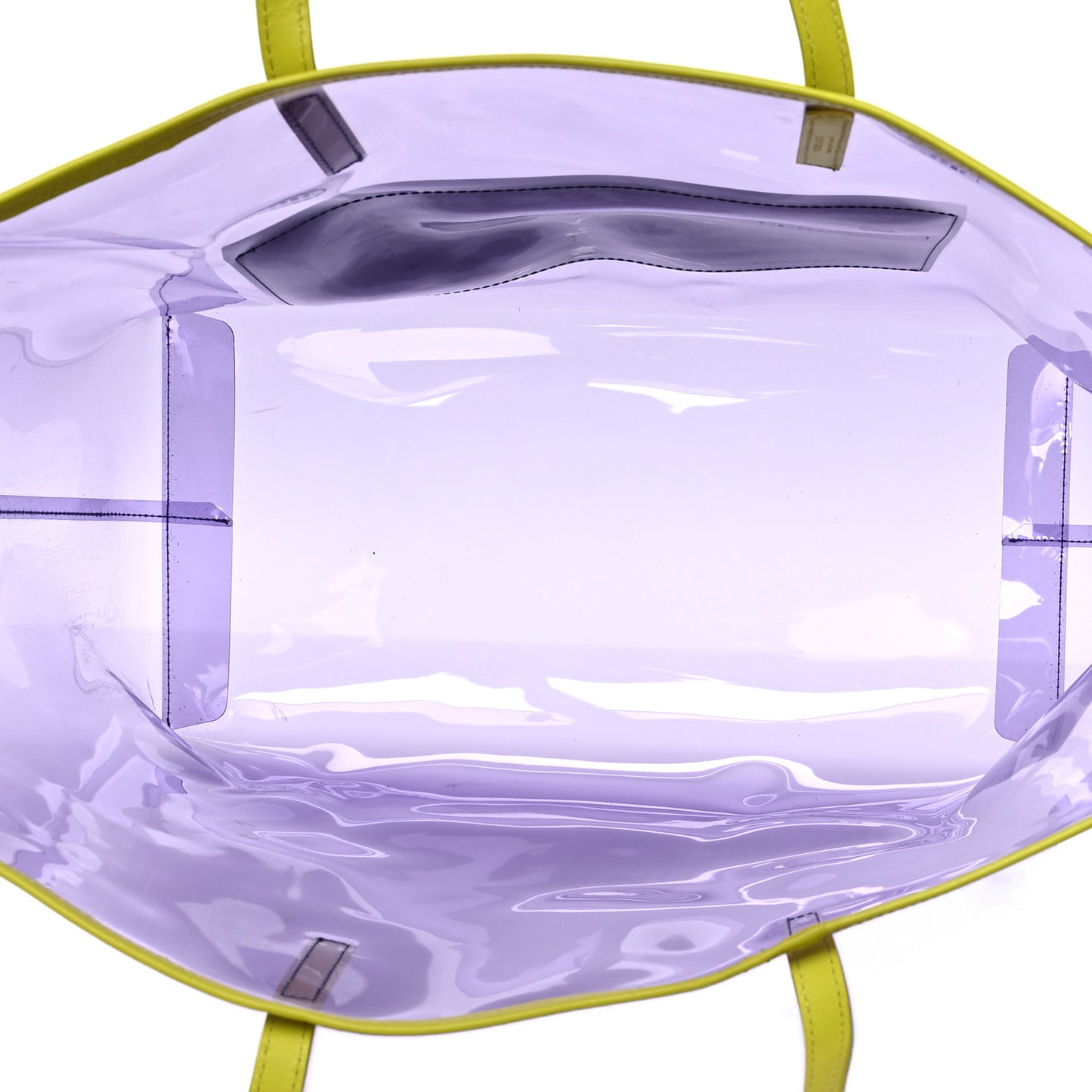 Vinyl Calfskin 90s Logo Tote Purple Yellow