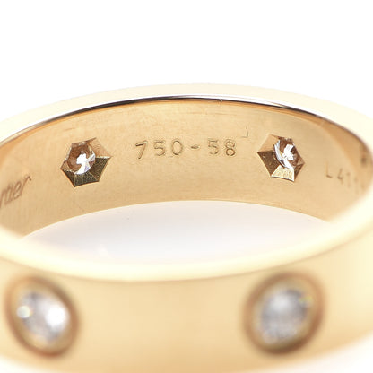Cartier 18K Yellow Gold 6 Diamond 5.5mm LOVE Ring 58 8.25 5 of 7