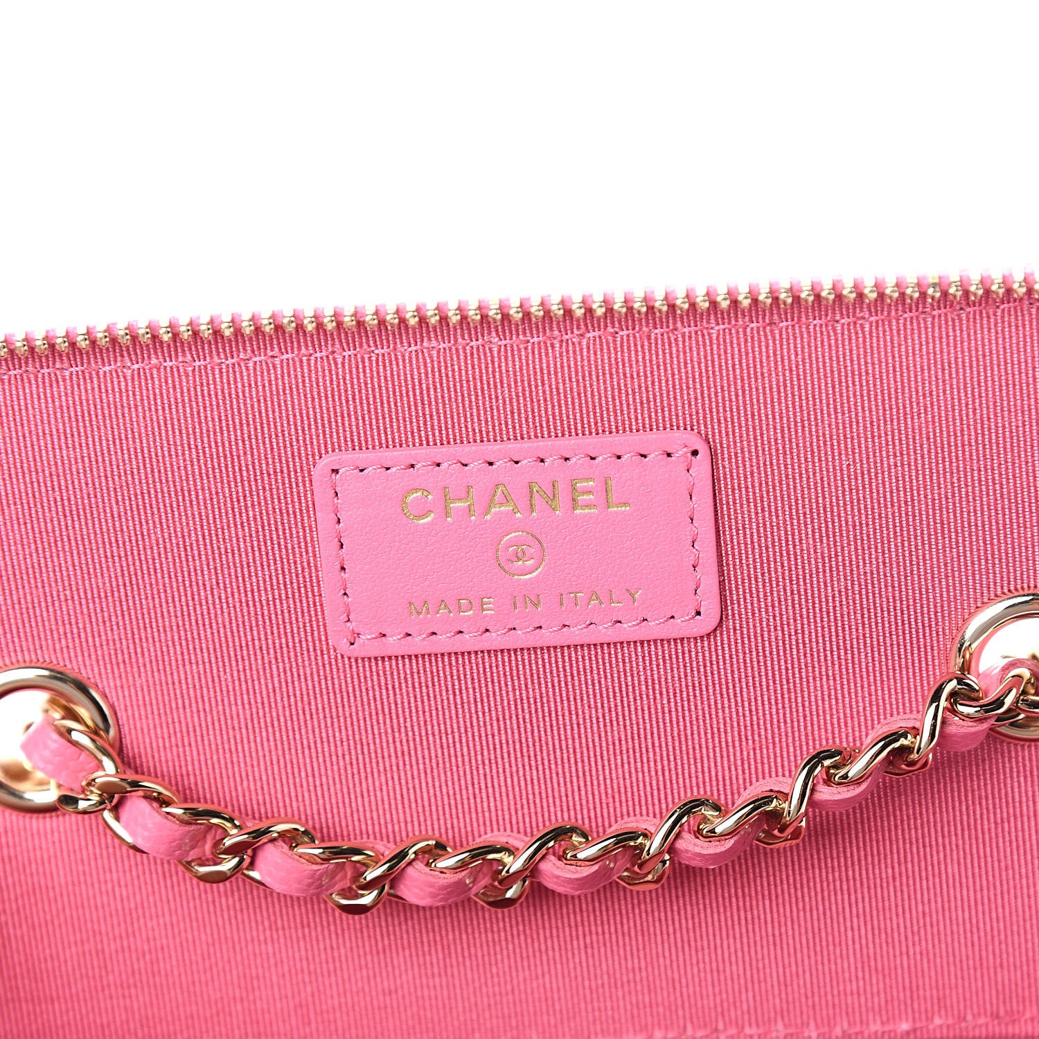 Chanel Caviar Quilted Small Vanity Case With Chain Pink 6 of 10