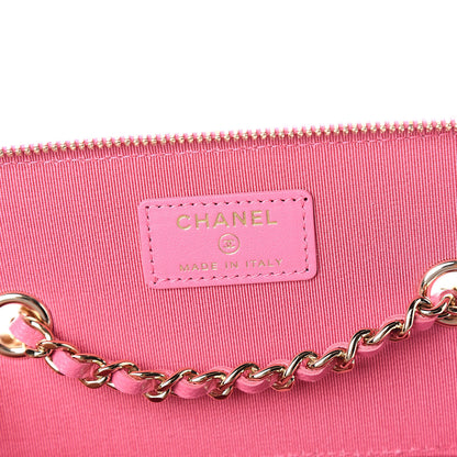 Chanel Caviar Quilted Small Vanity Case With Chain Pink 6 of 10