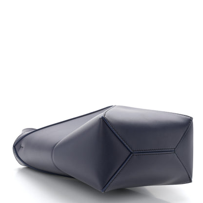 Loewe Shiny Calfskin Mini Puzzle Fold Tote Navy 4 of 10