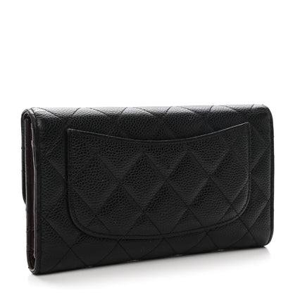 Chanel Caviar Quilted Large Flap Wallet Black 3 of 10