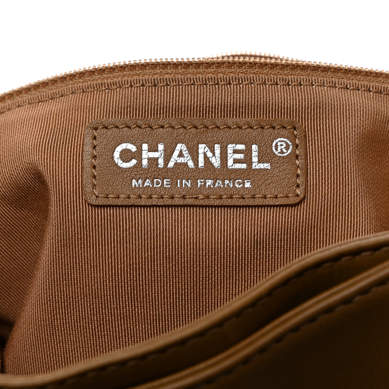 Chanel Calfskin Tweed Enchained Medium Boy Flap Brown 6 of 16